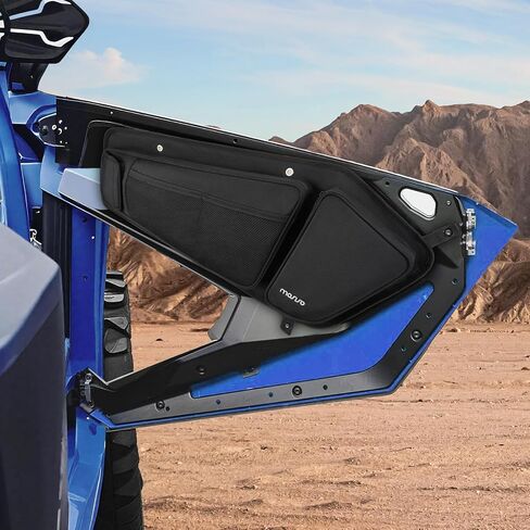 أكياس الباب الأمامية 2 Mosiso 2 متوافقة مع Polaris RZR Pro XP/R/Turbo R 2020-2024 UTV ، أكياس الباب منظم تخزين جانبي UTV مع حامل كوب وركبة ، أسود in Kuwait