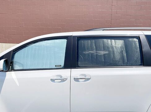 Side Window Front Seat Reflective Sunshade Custom Fit for 2011 2012 2013 2014 2015 2016 2017 2018 2019 2020 Toyota Sienna Minivan, L, LE, SE, XLE, Limited, UV Reflector Accessories (2pcs) in Saudi Arabia