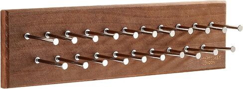 Treehouse London Tie Rack Organizer - يحمل 40 علاقات كبيرة - حامل تخزين معدني قوي من الخشب والمعادن لخزانة - شماعات عرض التعادل الجدار للجدار وغرفة النوم - (رف ربط الجوز) in Kuwait