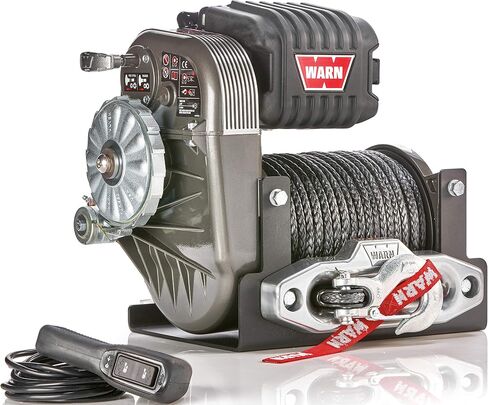 WARN 106175 M8274-S Winch with Spydura Synthetic Cable Rope: 3/8" Diameter x 150' Length, 5 Ton (10,000 lb) Pulling Capacity, Gray in Saudi Arabia