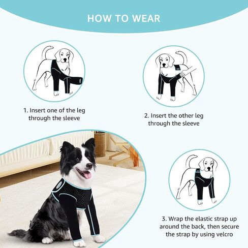 Recovery Sleeve for Dogs, Front Leg Protection After Surgery, Dog Leg Sleeve to Stop Licking, Bite and Keep Dry, Machine Washable Waterproof Abrasion Resistant Dog Recovery Sleeve (XXL) in Kuwait