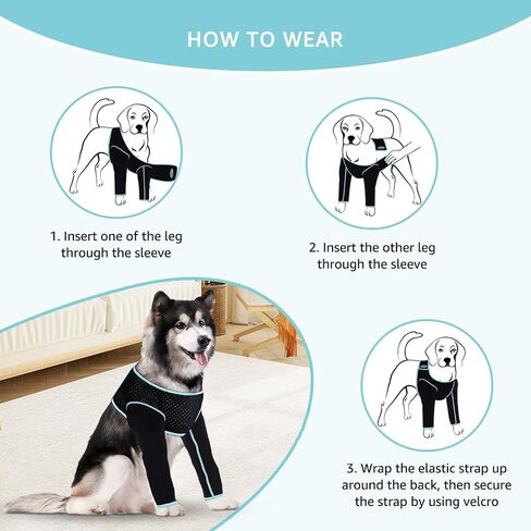 Recovery Sleeve for Dogs, Front Leg Protection After Surgery, Dog Leg Sleeve to Stop Licking, Bite and Keep Dry, Machine Washable Waterproof Abrasion Resistant Dog Recovery Sleeve (XXL) in Kuwait