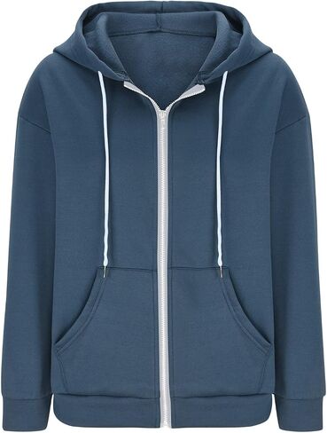 Zip Up Hoodie Women Oversized Long Sleeve Sweatshirts Trendy Casual Y2K Hoodies Jackets with Pocket Fall Fashion 2025 in Saudi Arabia