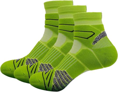 Running Socks 3 Pairs Cushioned Anti-Blister Athletic Basketball Hicking Socks in Saudi Arabia