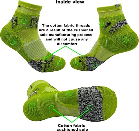 Running Socks 3 Pairs Cushioned Anti-Blister Athletic Basketball Hicking Socks in Saudi Arabia