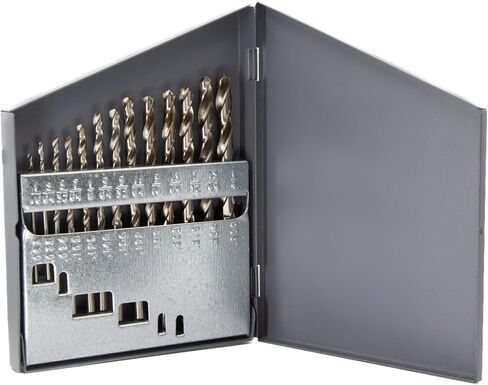 Drill America 115 Piece High Speed Steel Drill Bit Set with Bright Finish (1/16"-1/2", A-Z, #1-#60), D/AP Series in Saudi Arabia