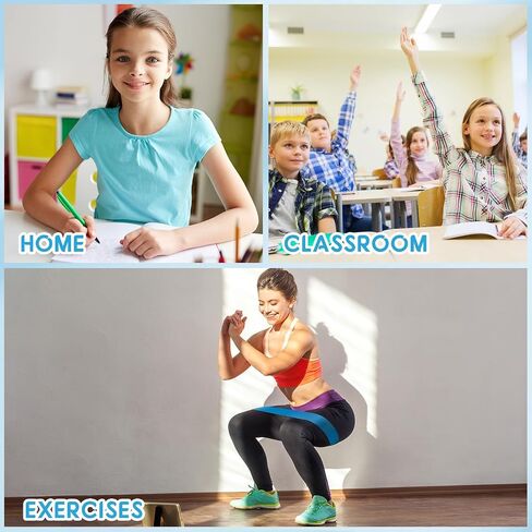 24 Pcs Chair Bands for Kids with Fidgety Feet Fidget Bands for Classroom Chairs Colorful ADHD Tools Rubber Band Non Slip Stretchy Resistance Chair Leg Strap for Kids Chairs Students ADHD Sensory in Saudi Arabia