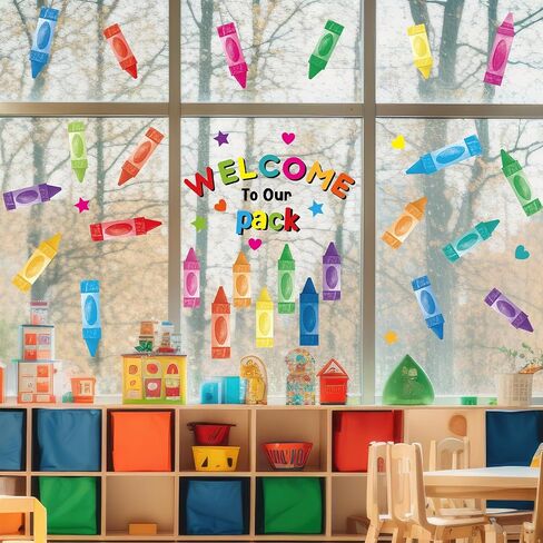 Music Window Clings Colorful Keyboard Window Sticker Music Note Double Sided Glass Decal Back to School Musical Instrument Classroom Wall Door Decor for Nursery Home First Day of School Party Supplies in Saudi Arabia