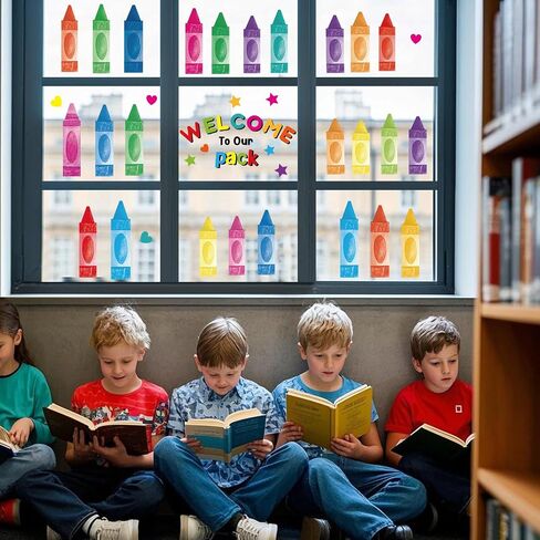 Music Window Clings Colorful Keyboard Window Sticker Music Note Double Sided Glass Decal Back to School Musical Instrument Classroom Wall Door Decor for Nursery Home First Day of School Party Supplies in Saudi Arabia