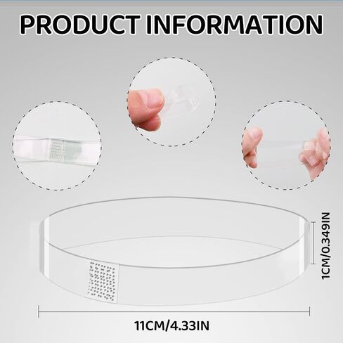 10 Pairs Skin-Friendly Silicone High Heel Shoe Straps – Transparent Elastic Ankle Anti-Loose Straps for Women's High Heels, Invisible Shoe Laces Belts to Prevent Slipping in Saudi Arabia