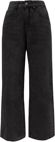EMMIOL Wide Leg Jeans for Women, Mid Rise Baggy Jeans Plus Size Boyfriends Denim Pants, Y2K Vintage Style in Saudi Arabia