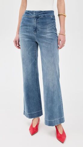 Alice + Olivia Quinn's High Rise Bootcut Jeans in Saudi Arabia
