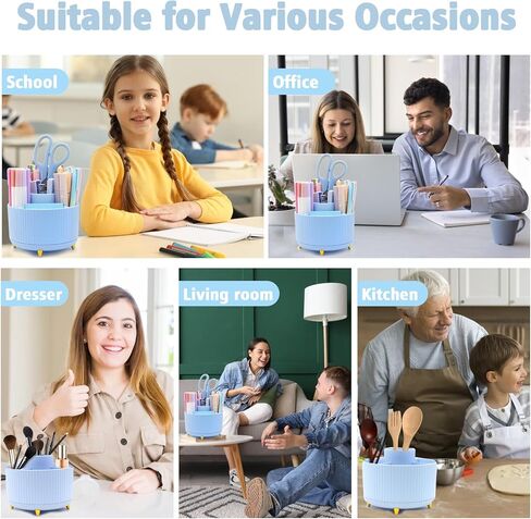 ملحقات مكتب الأرجواني ، مجموعة حامل القلم الدوارة Upiho ، لوازم مكتبية أرجوانية مع دباسة الأرجواني ومجموعة موزع الأشرطة ، هدايا لكاتب المكاتب ، الطالب in Kuwait