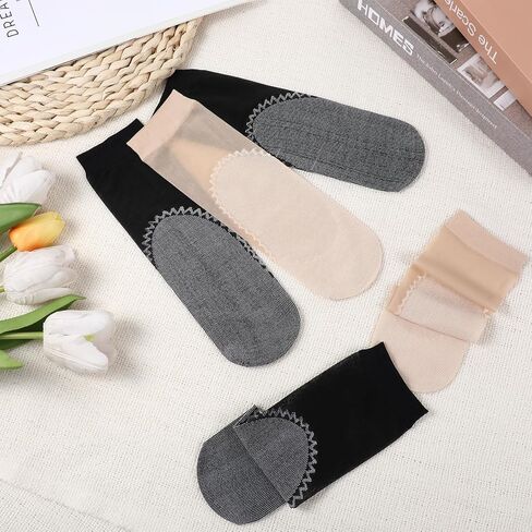 Sheer Socks, 12 Pairs Nylon Socks for Women Sheer Ankle Sock Women Ankle Stockings Silk Sock w/Reinforced Bottom and Toe in Saudi Arabia