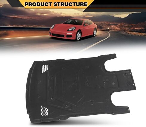 Engine Radiator Splash Shield Cover Under Compatible with Porsche Panamera 2010-2016 97050411702, 97050411700, 97050411705, 970-504-117-00, 970-504-117-02, 970-504-117-05 Black in Saudi Arabia
