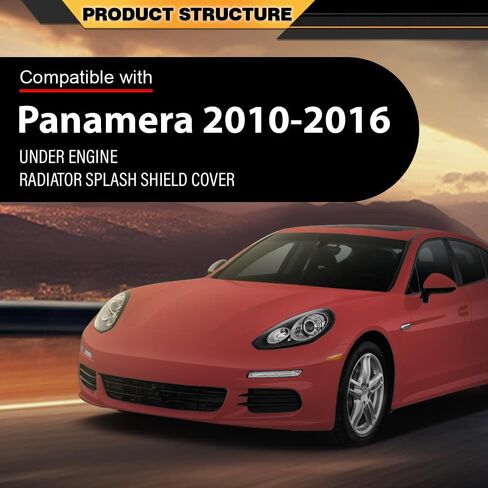 Engine Radiator Splash Shield Cover Under Compatible with Porsche Panamera 2010-2016 97050411702, 97050411700, 97050411705, 970-504-117-00, 970-504-117-02, 970-504-117-05 Black in Saudi Arabia