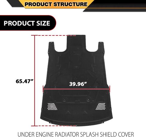 Engine Radiator Splash Shield Cover Under Compatible with Porsche Panamera 2010-2016 97050411702, 97050411700, 97050411705, 970-504-117-00, 970-504-117-02, 970-504-117-05 Black in Saudi Arabia