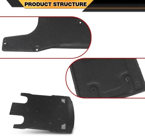 Engine Radiator Splash Shield Cover Under Compatible with Porsche Panamera 2010-2016 97050411702, 97050411700, 97050411705, 970-504-117-00, 970-504-117-02, 970-504-117-05 Black in Saudi Arabia