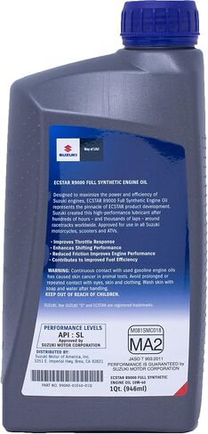 Edwards Full Synthetic Oil Change Kit with 3 Quarts of Suzuki R9000 Ecstar Oil and 16510-07J00 Oil Filter in Saudi Arabia