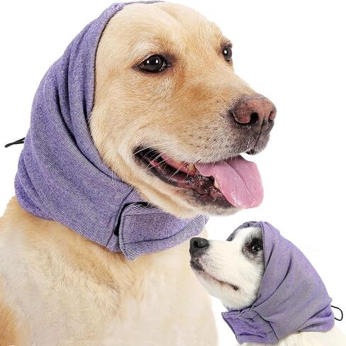 Dog Calming Hoodie Adjustable Dog Ear Muffs for Noise Protection Dogs Anxiety Relief and Calming Firework,Grooming and Force Drying Head Cover for Dog in Saudi Arabia