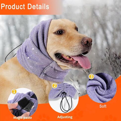 Dog Calming Hoodie Adjustable Dog Ear Muffs for Noise Protection Dogs Anxiety Relief and Calming Firework,Grooming and Force Drying Head Cover for Dog in Saudi Arabia