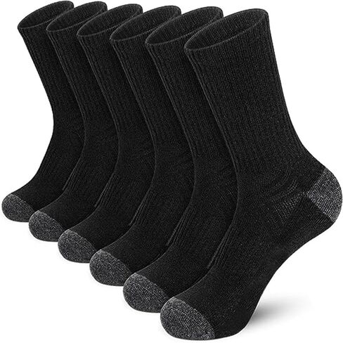 8 Pairs Crew Athletic Socks for Men Moisture Wicking Cushion Crew Socks for Sport Running Traveling in Kuwait