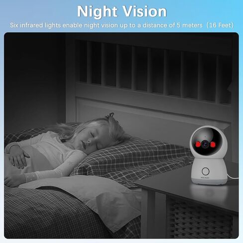 WEILAILIFE 【ثنائي النطاق وصوت ثنائي الاتجاه】 كاميرا أمان لاسلكية منزلية 2K، كاميرات أمان ذكية بزاوية 360 درجة/إمالة للحيوانات الأليفة/الطفل مع موجه WiFi 2.4/5 جيجا هرتز، اكتشاف الإنسان، SD&Cloud in Kuwait