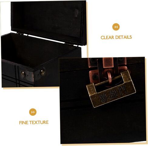 Multipurpose Wooden Treasure Box Jewelry Storage for Pirate Game Party Scene Decor in Saudi Arabia