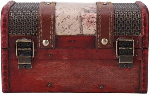 Wood Treasure Chest Stest European Store Wood Box Jewelry Case for Jewelry Case to Well Ring (طوابع البوق) in Saudi Arabia