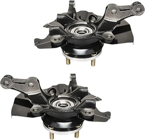 Detroit Axle - Pront 2PC Dekincing Touring Behingles for 06-11 Hyundai Accent ، 2 Touring Bnackles & Wheel Bearing Hubs Assembly 2006 2007 2008 2010 2011 2011 in Kuwait