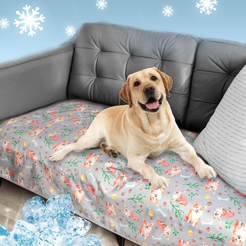 Leekalos Self Warming Pet Bed Mat, Extra Warm Thermal Dog Crate Pad for Indoor Outdoor Pets, Washable Kennel Mat for Dogs and Cats, Both Cold and Warm Uses in Saudi Arabia