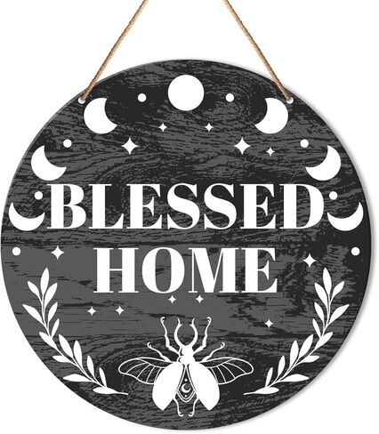 Muktoujaumai Witch Signs for Front Door, Witchy Hanging Sign Decor Halloween Wall Decorations Magic Witchcraft Sign for Gothic House, Porch, Entryway, Housewarming Gift for Wicca, Witch's Cottage in Saudi Arabia