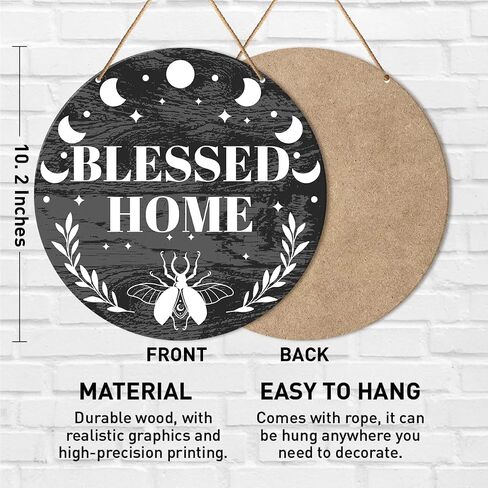Muktoujaumai Witch Signs for Front Door, Witchy Hanging Sign Decor Halloween Wall Decorations Magic Witchcraft Sign for Gothic House, Porch, Entryway, Housewarming Gift for Wicca, Witch's Cottage in Saudi Arabia