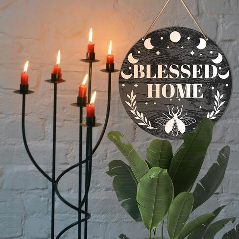 Muktoujaumai Witch Signs for Front Door, Witchy Hanging Sign Decor Halloween Wall Decorations Magic Witchcraft Sign for Gothic House, Porch, Entryway, Housewarming Gift for Wicca, Witch's Cottage in Saudi Arabia