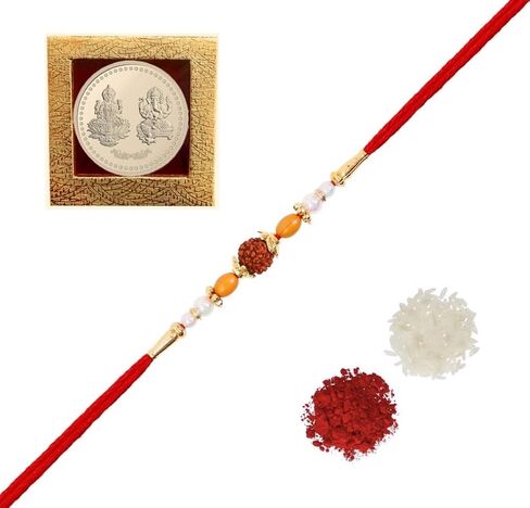 Rakhi/Rakhi من أجل الأخ/Rudraksha Rakhi/إرسال Rakhi إلى الولايات المتحدة الأمريكية/Rakhi لأخ مع مجموعة الهدايا/Rakhi سوار/Rakhi للأخ و Bhabhi/Rakhi مجموعة in Kuwait