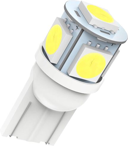 CCIYU 194 LED LED T10 168 5050SMD BULB Super Bright: 6000K White Wedge 2825 Presection Bulb for Interior Dome Map Light Light Light Light Ewive Light ، 20 popack in Kuwait