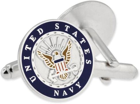 PinMart's Officially Licensed U.S. Navy Cufflinks - Silver in Saudi Arabia