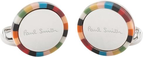 PS Paul Paul Smith Men's Circle 'Signature Stripe' Cufflinks ، Multicolor ، حجم واحد in Saudi Arabia