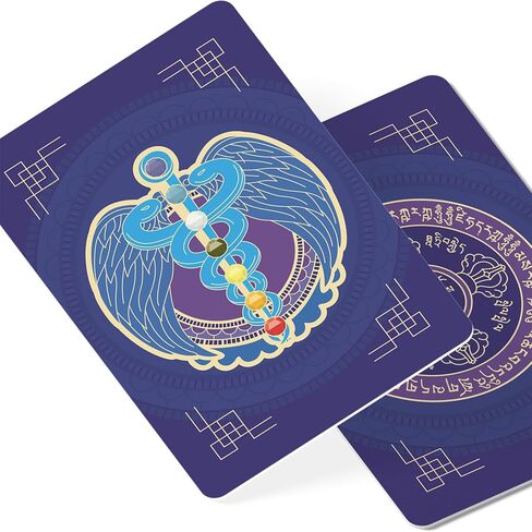 Life Force Amulet with 7 Chakra Feng Shui Card, Symbol of Safety and Health, Feng Shui Gift, Pocket-Sized Talisman Card, New Chinese Year Gifts, Made in USA (2 Pack) in Kuwait