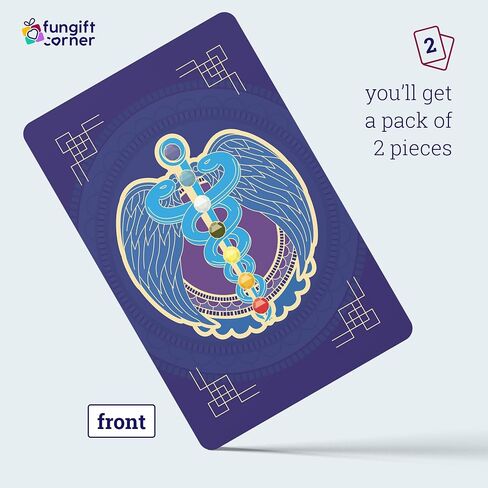 Life Force Amulet with 7 Chakra Feng Shui Card, Symbol of Safety and Health, Feng Shui Gift, Pocket-Sized Talisman Card, New Chinese Year Gifts, Made in USA (2 Pack) in Kuwait