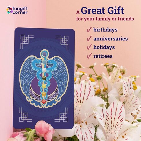 Life Force Amulet with 7 Chakra Feng Shui Card, Symbol of Safety and Health, Feng Shui Gift, Pocket-Sized Talisman Card, New Chinese Year Gifts, Made in USA (2 Pack) in Kuwait