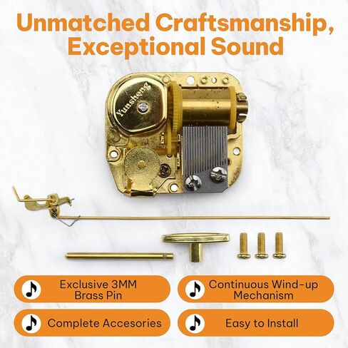 18-Note Mechanical Movement Music Box Gift Music Box Mechanism Musicbox Machine for Collectors and Keepsake Gifts - 2" L x 1.75" W x .75" H (Too Ra Loo Ra (Irish Lullaby)) in Saudi Arabia