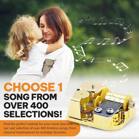 18-Note Mechanical Movement Music Box Gift Music Box Mechanism Musicbox Machine for Collectors and Keepsake Gifts - 2" L x 1.75" W x .75" H (Too Ra Loo Ra (Irish Lullaby)) in Saudi Arabia