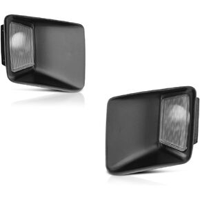 VIPMOTOZ Black Bezel License Plate Light Rear Bumper Tag Lamp Assembly Replacement For 2004-2012 Chevy Colorado GMC Canyon Pickup Truck, 2-Piece Set in Saudi Arabia