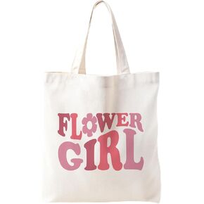 Flower Girl Bag, Canvas Tote Bag Aesthetic for Flower Girl, Flower Girl Gifts, Bridesmaid Gift, Flower Girl Gifts From Bride, Bridal Party Gifts, Flower Girl Proposal, Flower Girl Basket in Saudi Arabia