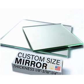 Custom Mirror Cut to Size - 1/4", 3/16", 1/8" Thickness -Smooth Edge or Seamed, Gym Mirrors, Vanity Mirror, Clear Reflective Surfaces - Custom Wall Mirrors in Saudi Arabia