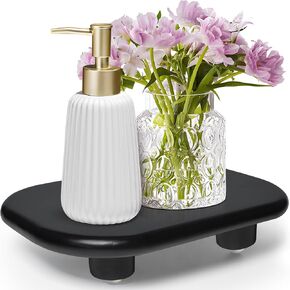 Sopicoz Wood Display Riser ، Devinative Display Stand for Candles Plants Fasse Vases Soap Dofenser ، 9 بوصات صينية قاعدة صينية من أجل الديكور كونترتوب الحمام المطبخ (أبيض ، 9 بوصات) in Kuwait