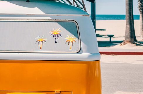 Palm Tree Stickers (3 Pack) - Waterproof, UV Resistant, Strong Adhesive Beach Stickers - Both Indoor Outdoor Use for Car, Truck, Laptop, Water Bottle, Tumbler, Notebook in Saudi Arabia