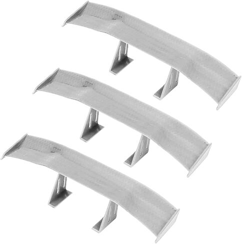 3pcs Car Mini Spoiler Wing ، 6.7 بوصة من الألياف الكربونية الملمس الأليفة ذيل الخلفية بدون ثقب ، وملحقات الديكور الخارجي للسيارة الباردة للرجال (أسود) in Saudi Arabia