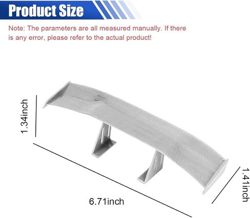 3pcs Car Mini Spoiler Wing ، 6.7 بوصة من الألياف الكربونية الملمس الأليفة ذيل الخلفية بدون ثقب ، وملحقات الديكور الخارجي للسيارة الباردة للرجال (أسود) in Saudi Arabia